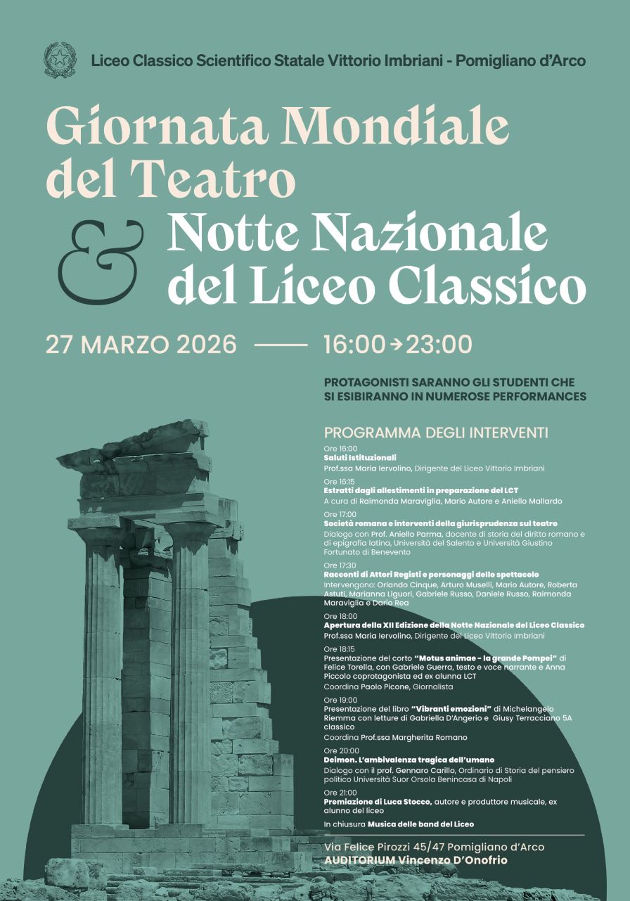 Giornata mondiale del Teatro- Notte Nazionale del Liceo Classico